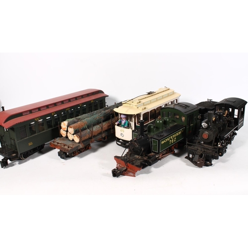 1123 - Bachmann G gauge garden model railway 2-6-0 tender locomotive Colorado Mining Company 1 black, and 2... 