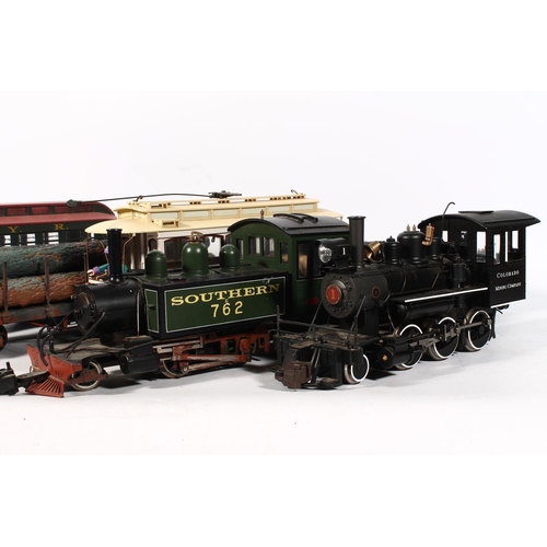 1123 - Bachmann G gauge garden model railway 2-6-0 tender locomotive Colorado Mining Company 1 black, and 2... 