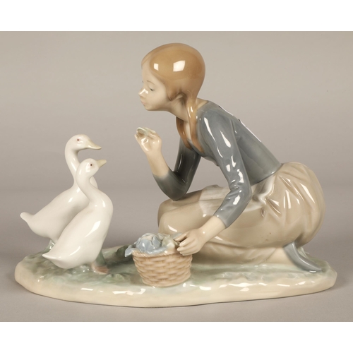 21 - Lladro figure, girl and geese