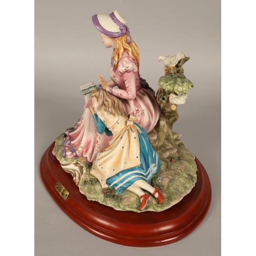 24 - Large Capodimonte figure, mother and daughter