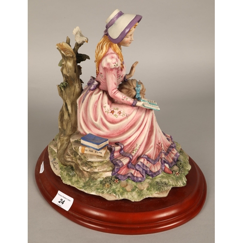 24 - Large Capodimonte figure, mother and daughter