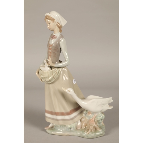 32 - Lladro figure, girl with two geese