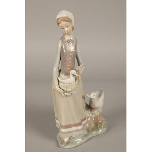 32 - Lladro figure, girl with two geese