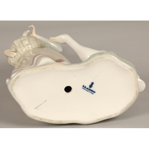 32 - Lladro figure, girl with two geese