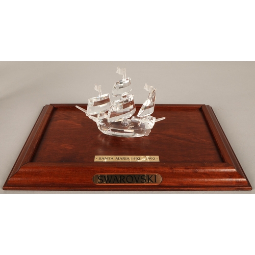 34 - Swarovski 'Santa Maria 1492 - 1992' boxed ship model