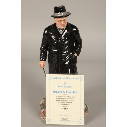 39 - Royal Doulton figure, 'Winston S. Churchill' HN3433, no. 1712 (with certification)