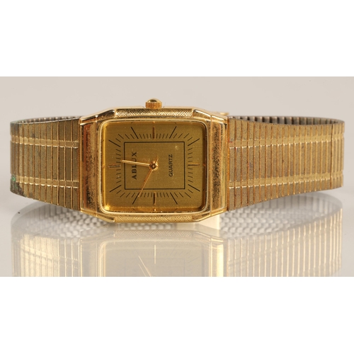 82 - Two Ablux gold toned quartz wristwatches