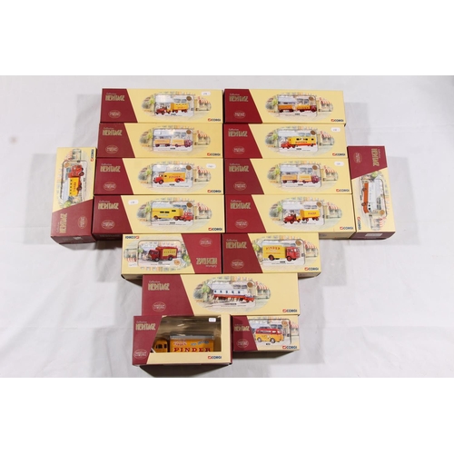 1151 - Corgi Heritage Collection limited edition diecast Pinder Circus models to include EX70903 Renault JL... 