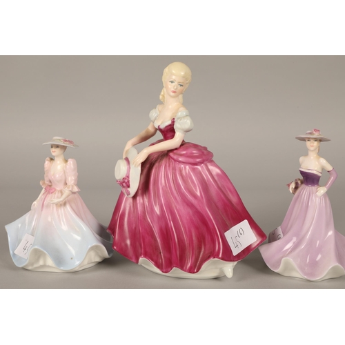 45 - Royal Doulton figures to include 'Valerie' HN2107 & 'Home Again' HN2167 & four assorted Coal... 