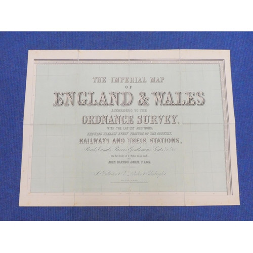 10 - <strong>FULLERTON & CO.  </strong>The Imperial Map of England & Wales. 17 fldg. li...