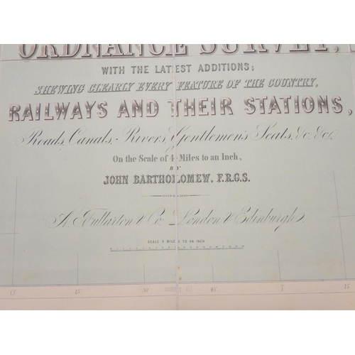 10 - FULLERTON & CO.  The Imperial Map of England & Wales. 17 fldg. linen backed sheets... 