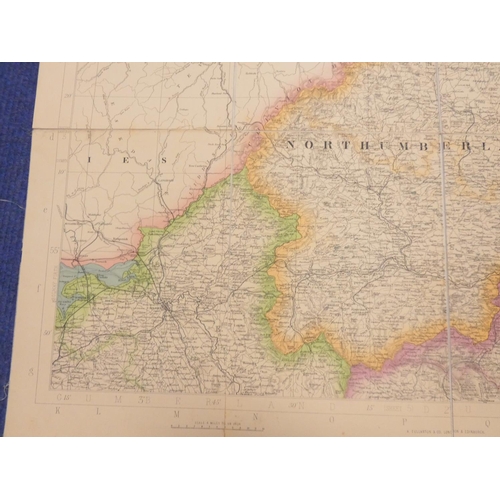 10 - <strong>FULLERTON & CO.  </strong>The Imperial Map of England & Wales. 17 fldg. li...