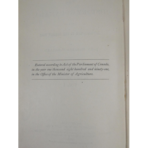 103 - MCMULLEN J. M.  The History of Canada. 2 vols. Orig. maroon cloth. Brockville, 1891.... 