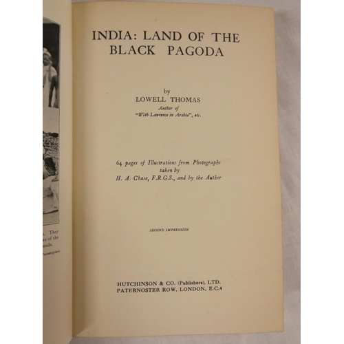 104 - THOMAS LOWELL.  India, Land of the Black Pagoda. Maps as endpapers. Photographic illus. Or... 