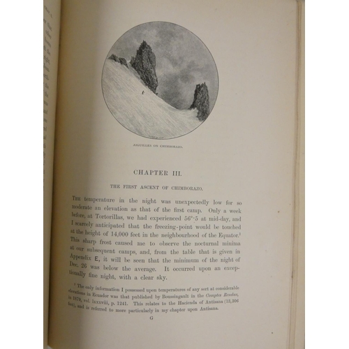 105 - WHYMPER EDWARD.  Travels Amongst the Great Andes of the Equator. Half title, frontis, plat... 