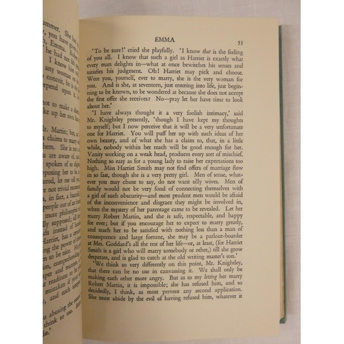 107 - AUSTEN JANE.  The Works. 6 vols. Col. frontis & plates by C. E. Brock. Orig. light gre... 