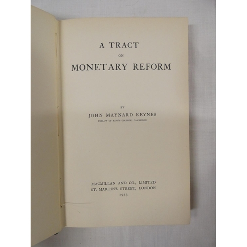 111 - KEYNES J. MAYNARD.  A Tract on Monetary Reform. Orig. blue cloth. 1st ed., 1923; also Aldous Huxley,... 