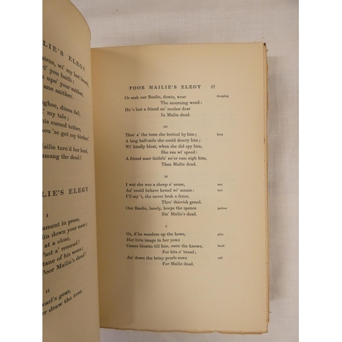 114 - BURNS ROBERT.  The Poetry, The Centenary Burns. 4 vols. Frontis & plates. Buff Arts &a... 