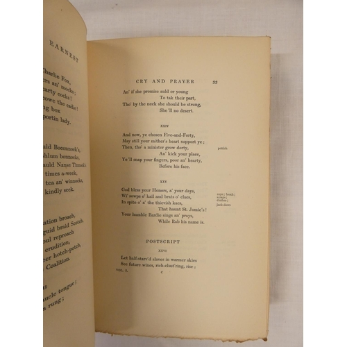 114 - BURNS ROBERT.  The Poetry, The Centenary Burns. 4 vols. Frontis & plates. Buff Arts &a... 