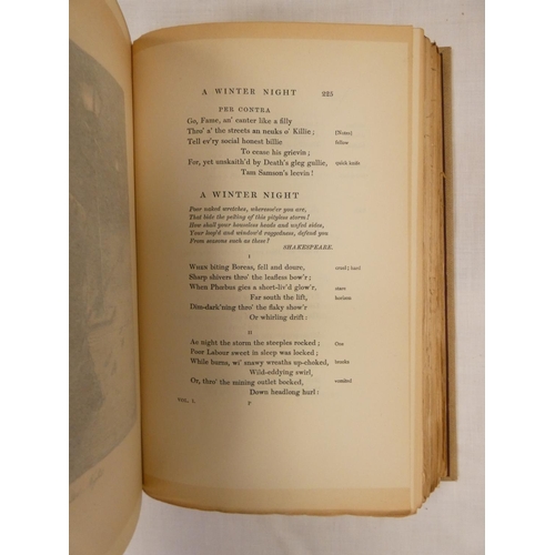 114 - BURNS ROBERT.  The Poetry, The Centenary Burns. 4 vols. Frontis & plates. Buff Arts &a... 