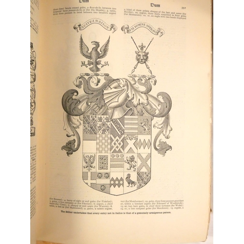 119 - FOX-DAVIES A. C.  Armorial Families. Many illus. Thick quarto, poor bdgs. 1902; also 2 quarto vols.,... 