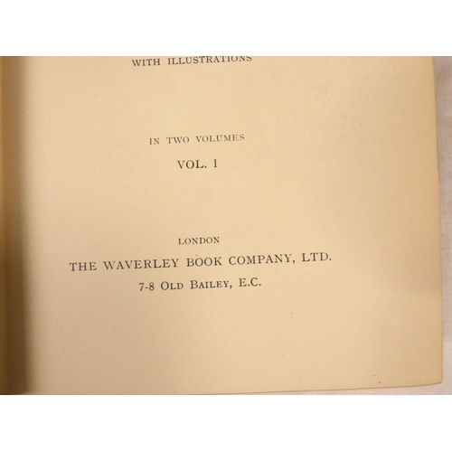 126 - FIELDING HENRY.  The Works. 5 vols. Illus. Orig. red cloth, gilt backs. Waverley Book Co.,... 