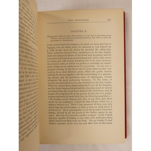 126 - FIELDING HENRY.  The Works. 5 vols. Illus. Orig. red cloth, gilt backs. Waverley Book Co.,... 