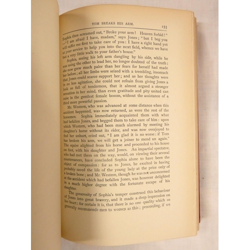 126 - FIELDING HENRY.  The Works. 5 vols. Illus. Orig. red cloth, gilt backs. Waverley Book Co.,... 