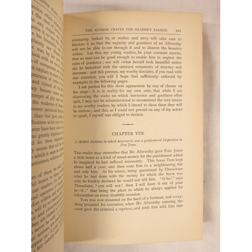 126 - FIELDING HENRY.  The Works. 5 vols. Illus. Orig. red cloth, gilt backs. Waverley Book Co.,... 