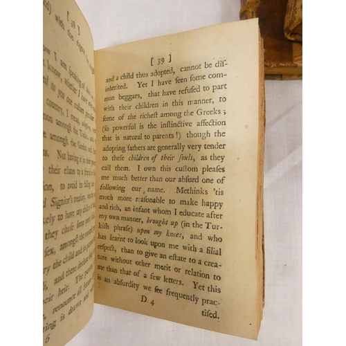 127 - MONTAGUE LADY MARY WORTLEY.  Letters Written During Her Travels in Europe, Asia & Africa to... 