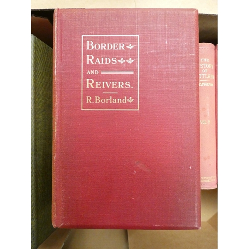 128 - BORLAND R.  Border Raids & Reivers. Frontis & plates. Orig. red cloth gilt. Dalbeattie, 1898... 