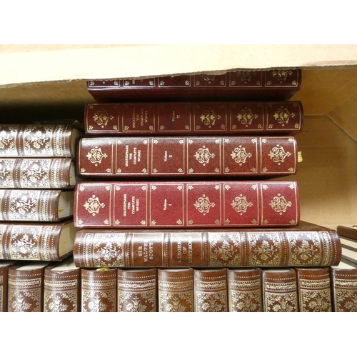 131 - HERON BOOKS.  Novels of Sir Walter Scott. 24 vols. in gilt bdgs.; also Complete Works of Shakespeare... 