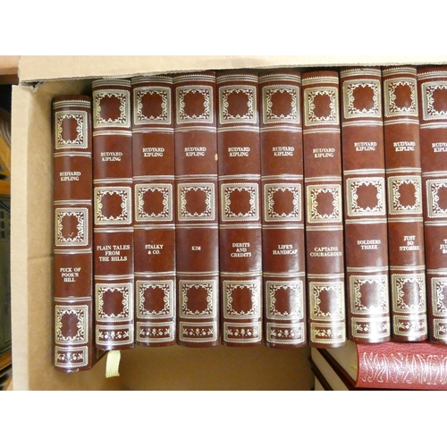 136 - HERON BOOKS.  Works of Rudyard Kipling. 11 vols. Dec. bdgs.; also Macaulay, 4 vols., Oscar... 