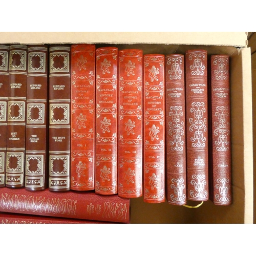 136 - HERON BOOKS.  Works of Rudyard Kipling. 11 vols. Dec. bdgs.; also Macaulay, 4 vols., Oscar... 