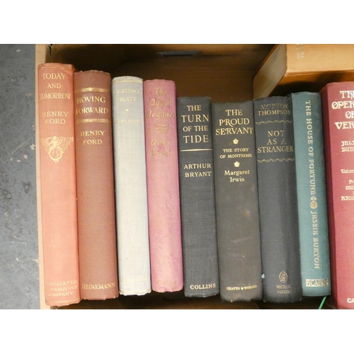 144 - Various.  2 cartons of various vols. incl. some history, opera, etc.