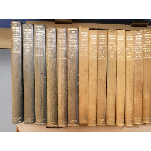 146 - Encyclopedia Britannica.  28 vols. 11th ed. Cambridge, 1910, & 6 others. (34).... 