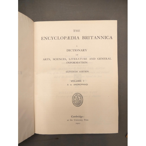 146 - Encyclopedia Britannica.  28 vols. 11th ed. Cambridge, 1910, & 6 others. (34).... 