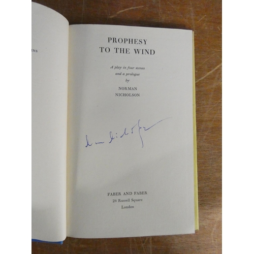 157 - NICHOLSON NORMAN (Ed).  Prophecy to the Wind, A Play in Four Scenes. Signed by Nicholson. Orig. blue... 