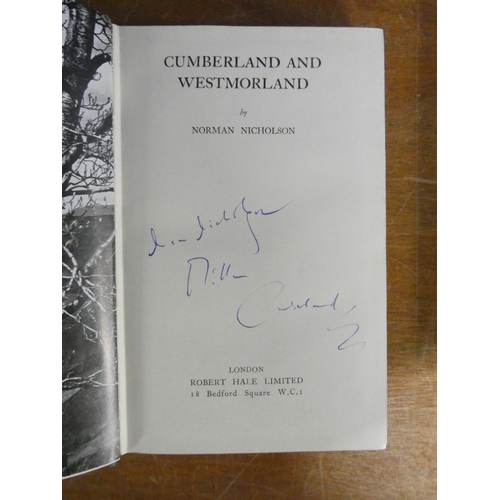 161 - NICHOLSON NORMAN (Ed).  Cumberland & Westmorland. Signed by Nicholson. Orig. green clo... 