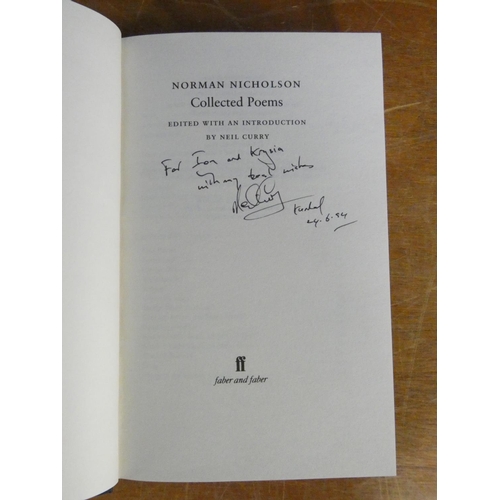 168 - NICHOLSON NORMAN (Ed).  Selected Poems 1940-1982. Signed & inscribed by Nicholson. Ori... 