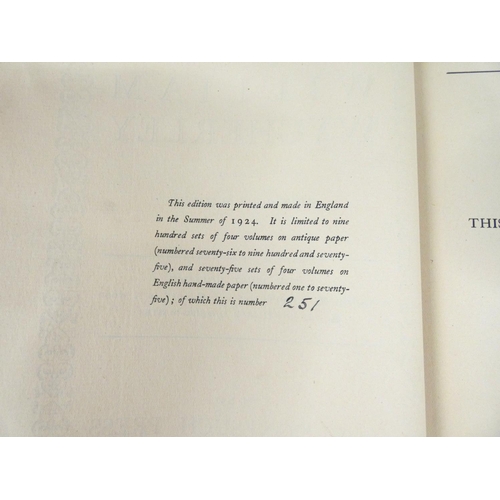 183 - WYCHERLEY WILLIAM.  The Complete Works, edited by Montague Summers. 4 vols. Ltd. ed. ... 