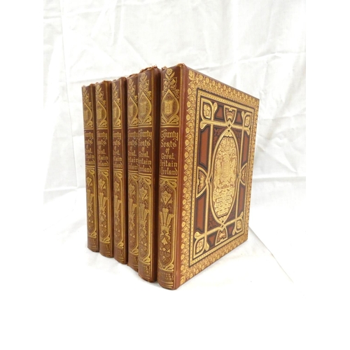 186 - MORRIS REV. F. O.  A Series of Picturesque Views of Seats of the Noblemen & Gentlemen. 6 vols. M... 