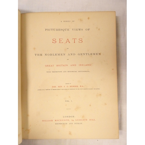 186 - MORRIS REV. F. O.  A Series of Picturesque Views of Seats of the Noblemen & Gentlemen. 6 vols. M... 