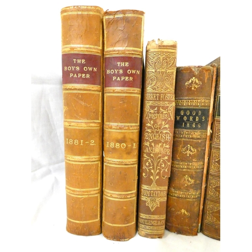 190 - The Boy's Own Paper.  Bound vols. for 1880/1881 & 1881/1882. Each illus., quarto in ha... 