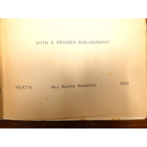 194 - URQUHART DOCTOR (Ed).  Auld Perth ... With a Revised Bibliography. Frontis, plan & illus. 1906; ... 