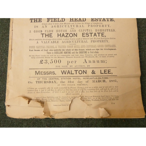 20 - Northumberland.  Catalogue of Freehold, Residential & Sporting estates, incl. Longhirst Hall. Fl... 