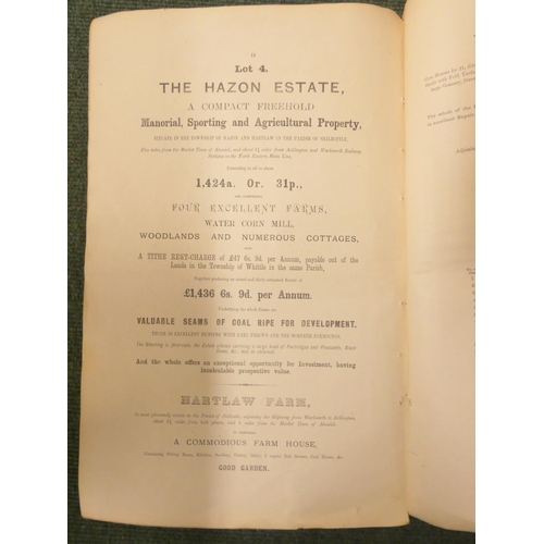 20 - Northumberland.  Catalogue of Freehold, Residential & Sporting estates, incl. Longhirst Hall. Fl... 