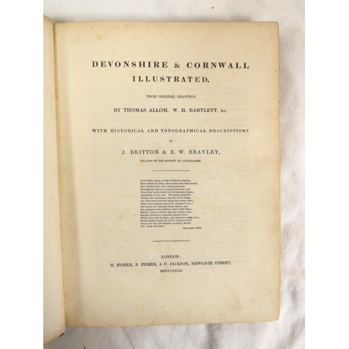 209 - ALLOM T., BARTLETT W. H. &c.  Devonshire Illustrated in a Series of Views. Eng. map &a... 