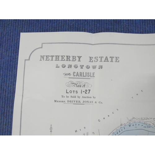 22 - <strong>Netherby Estate, Near Carlisle.  </strong>Fine sale particulars incl. 45 Capital Dairy &...