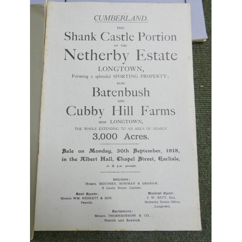 24 - Netherby Estate, Near Carlisle.  Fine sale particulars incl. 45 Capital Dairy & Stock Farms, 7,7... 